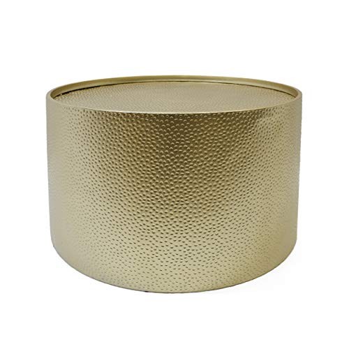 Rache Modern Round Coffee Table with 26. 00” L x 26. 00” W x 17. 00” H Gold