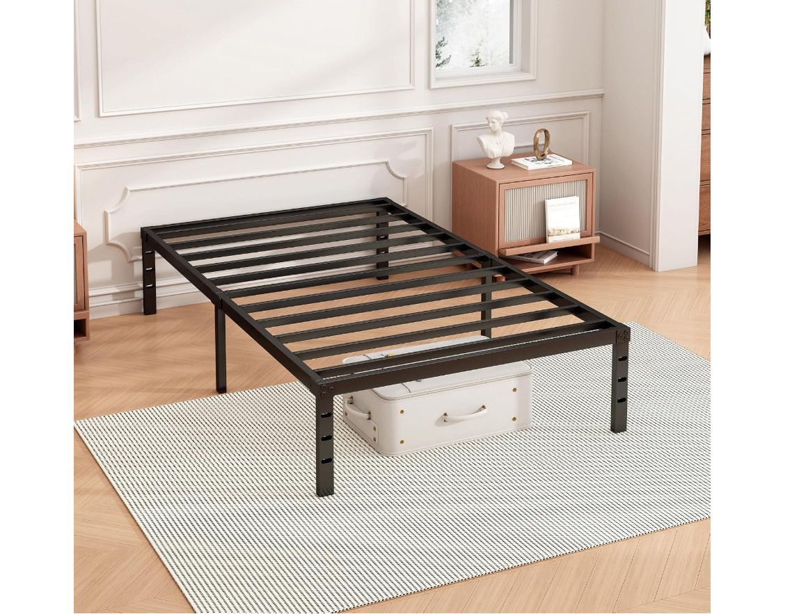 Metal Bed Frame,Twin Size Bed Frame with Storage Space,Heavy Duty Sturdy