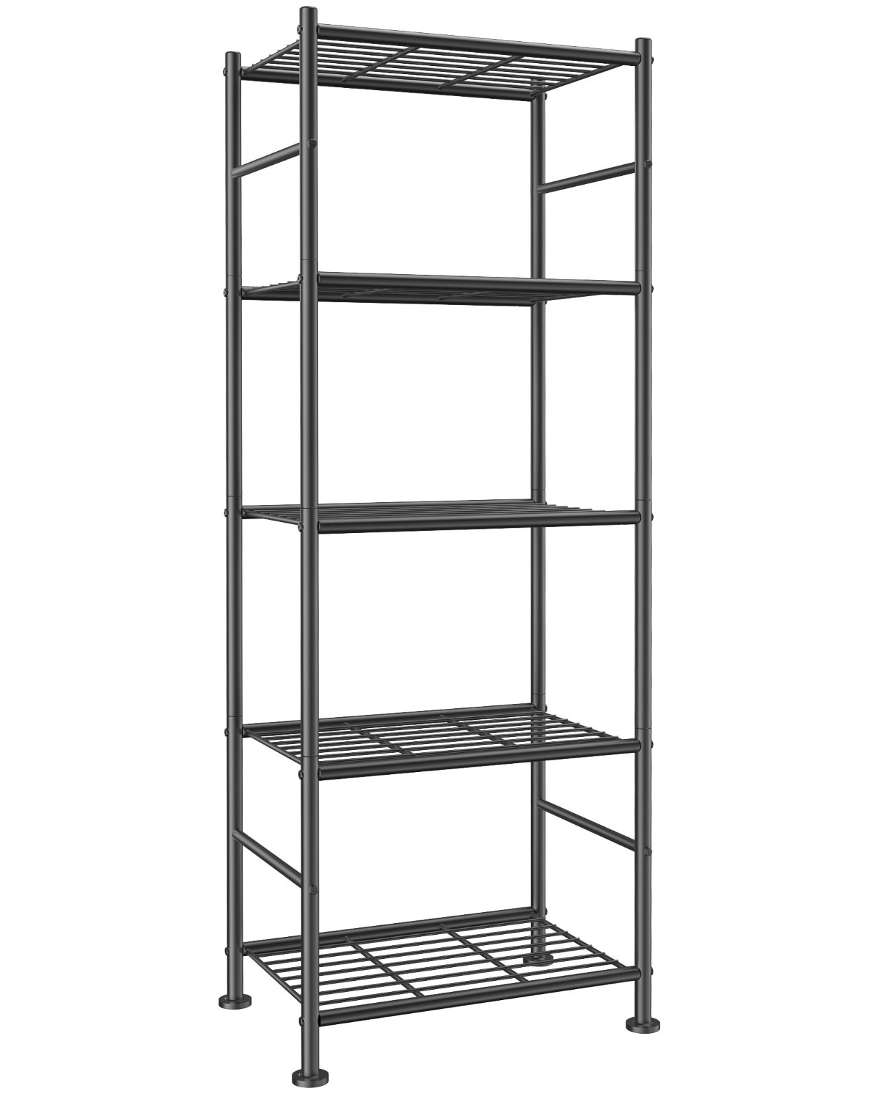 5-Tier Metal Storage Shelves – Adjustable Garage Organizer, Space-Saving Pantry