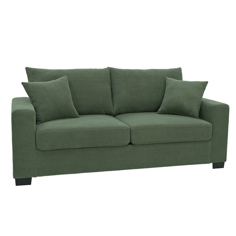 69-inch two-seater Sofa with Textured Fabric, Comfortable Upholstered Couch