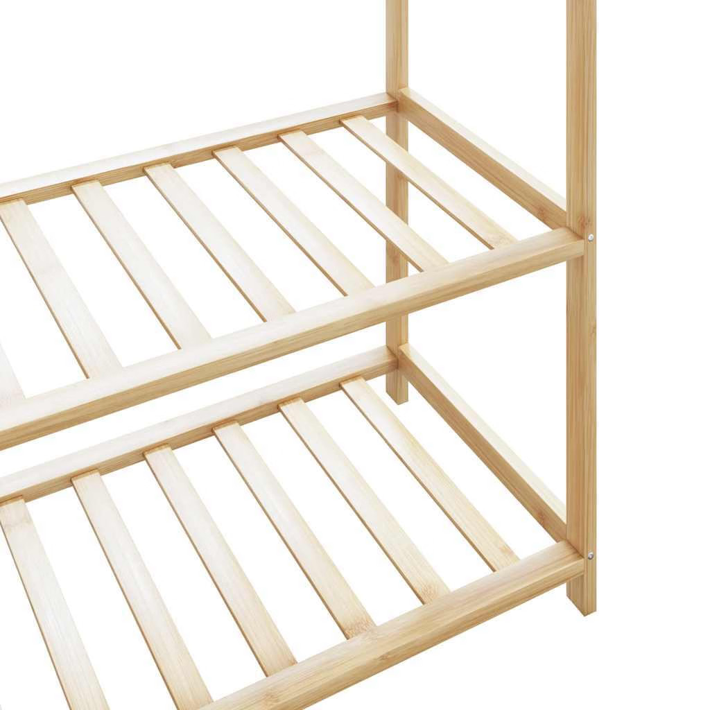 Clothes Rack with Shelves 31.5″x15.7″x68.9″ Bamboo