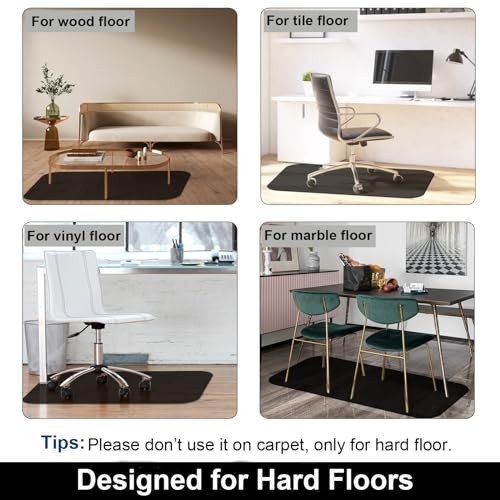 Chair Mat for Hardwood Floor, 36 X 48 inches Desk Chair Mat for Wood and Tile