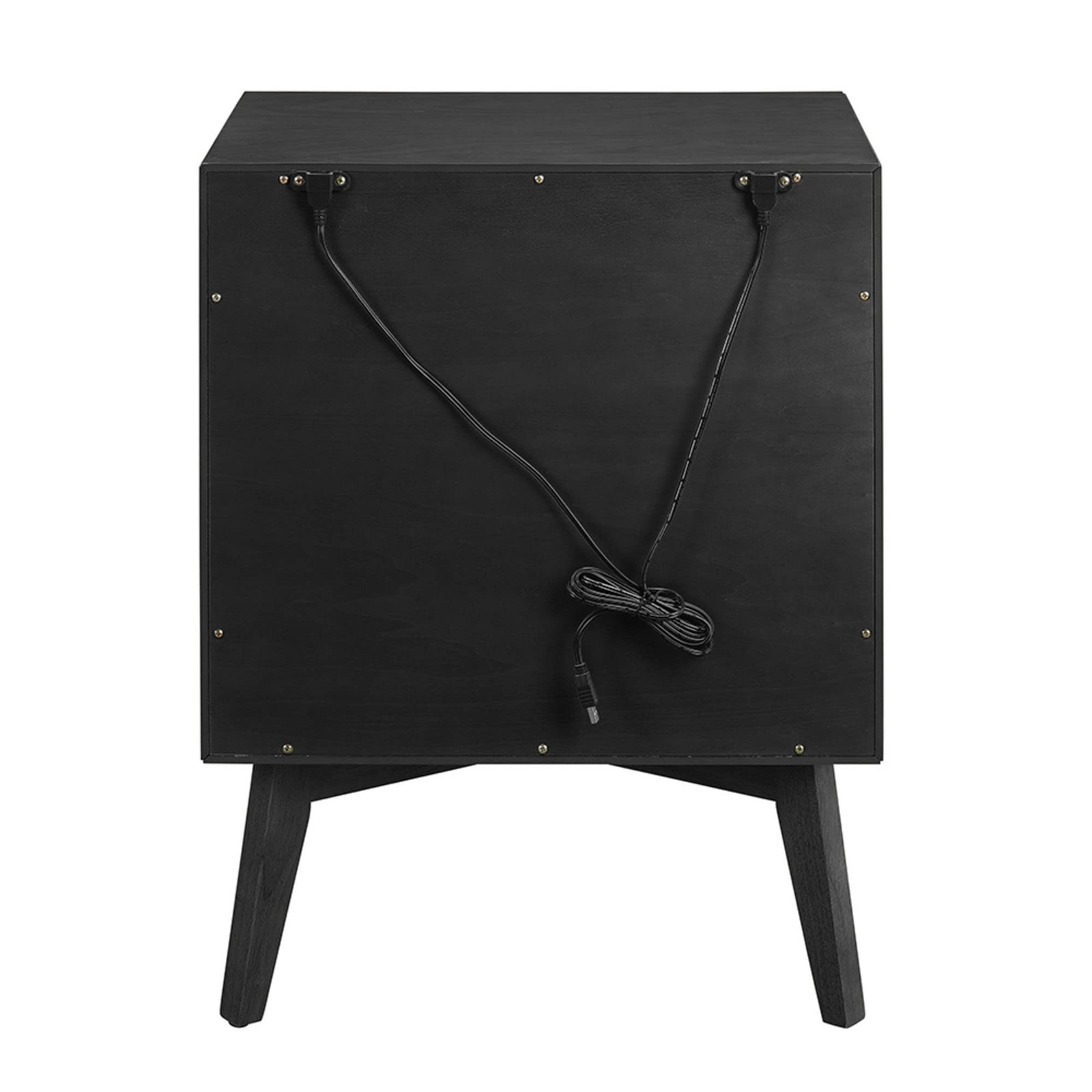 Metro Drawer Nightstand Bed Side Table, Black