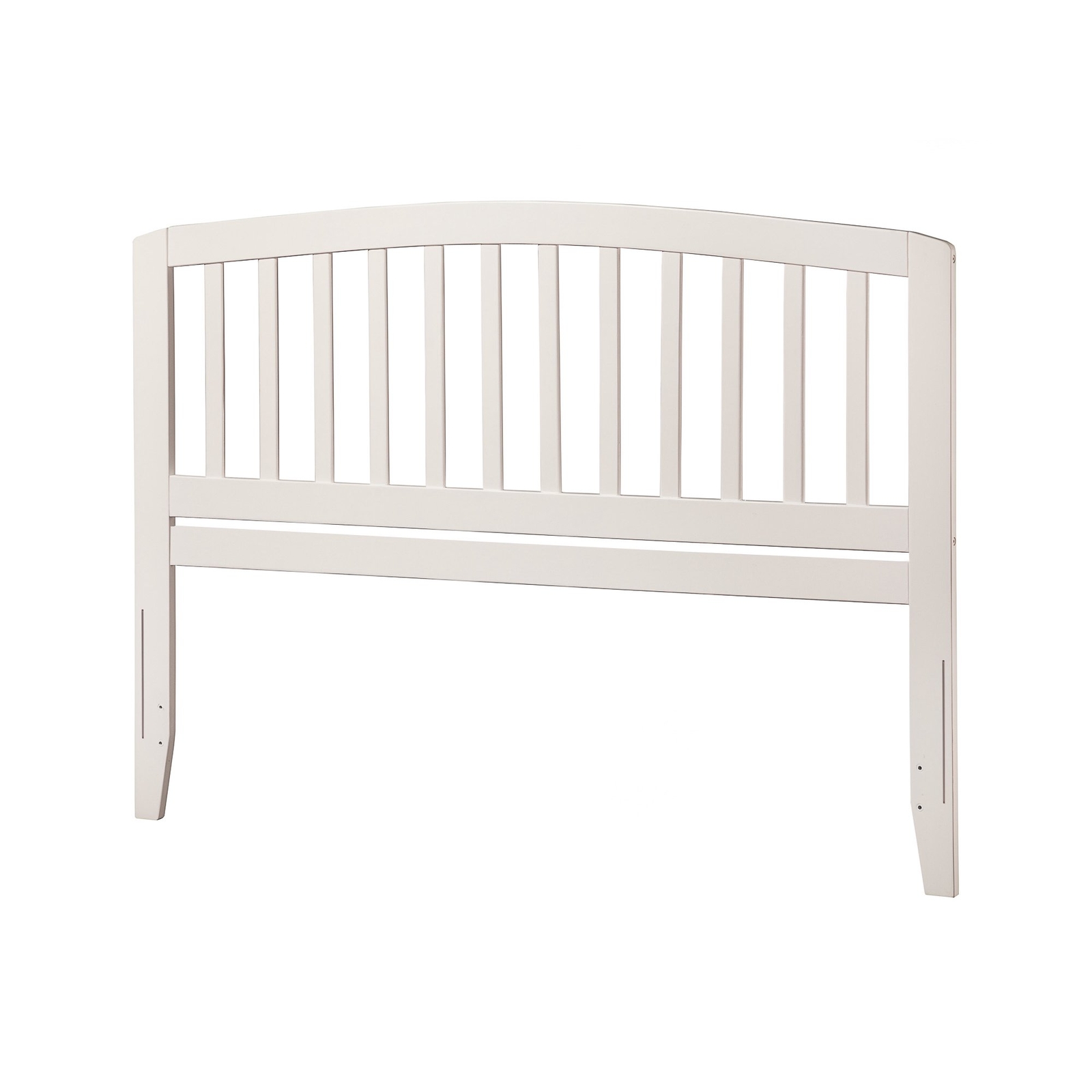 White Finish Queen Wooden Slat Rail Headboard Bed Frame Mount Bedroom Furniture