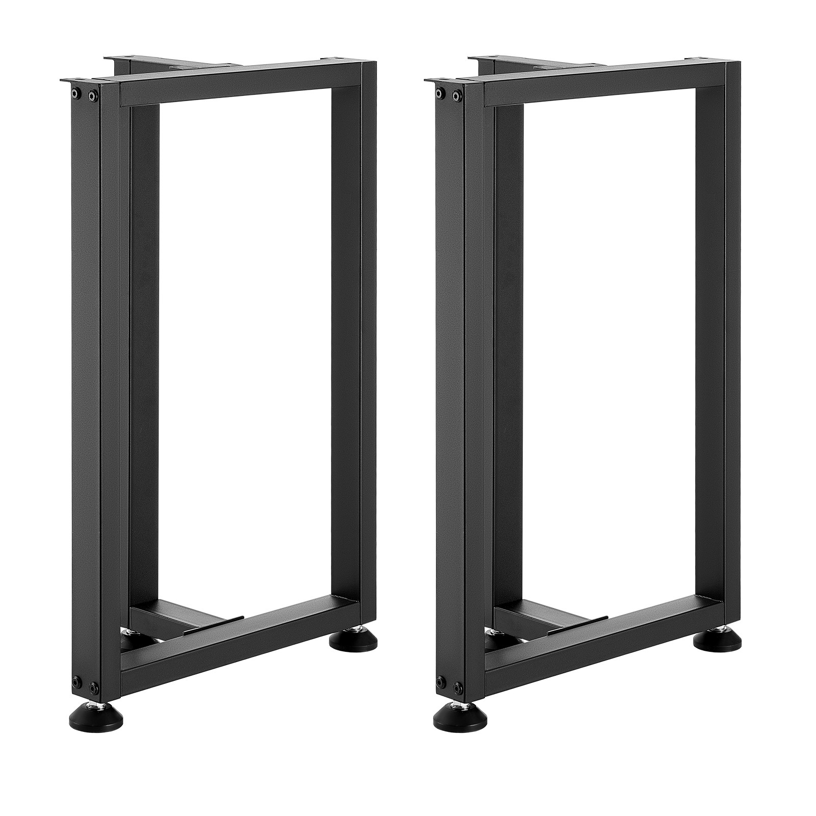 VEVOR Steel Table Legs 29.1 x 17.7 in T Shape 2204 lbs Heavy Duty Set of 2 Black