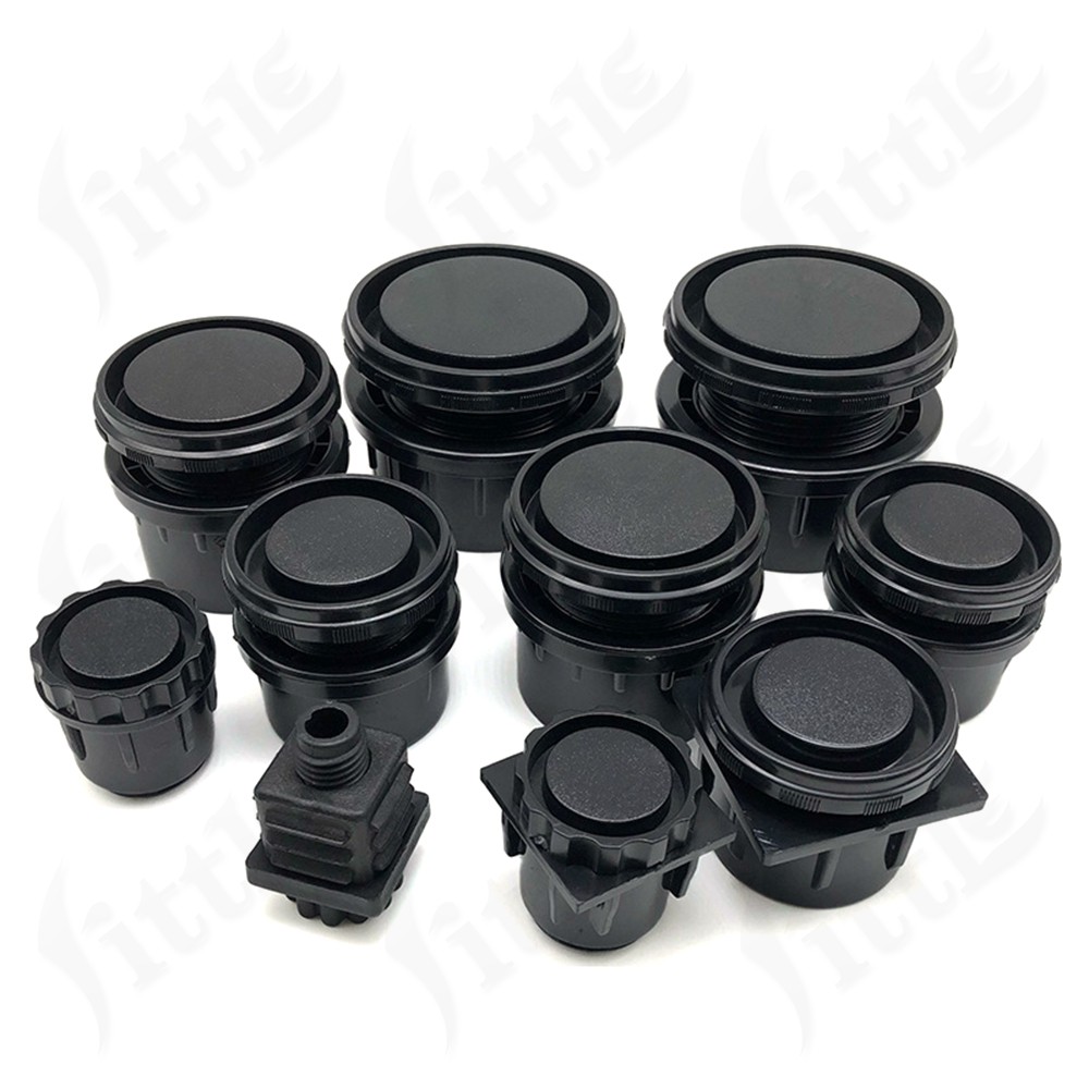 Adjustable ABS Plastic Plugs Stainless Steel Tube Pipe Inner End Caps Foot Pads