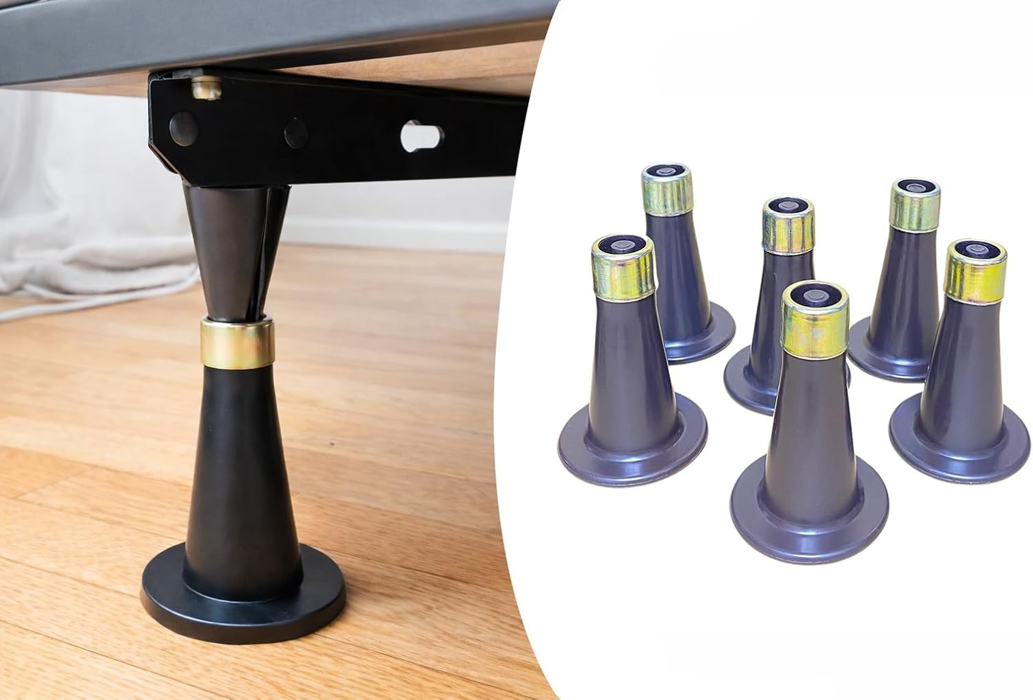 6PCS Heavy Duty Bed Frame Legs – Plastic Replacement Feet, Easy to Install