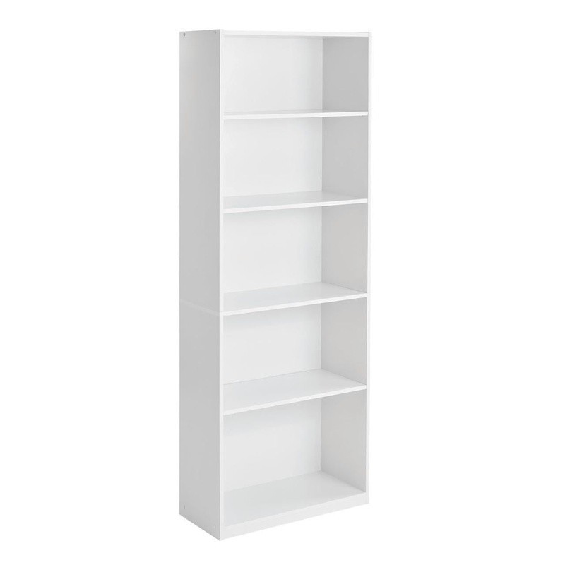 5-Shelf Adjustable Bookcase W/ Closed Back Home Office Living Room Storage New