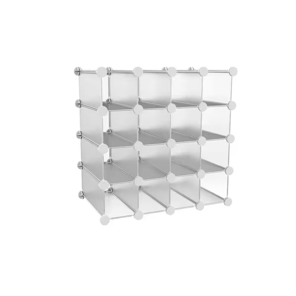 29.5 In. H X 18.1 In. W X 30 In. D Metallic Metal 16-Cube Organizer