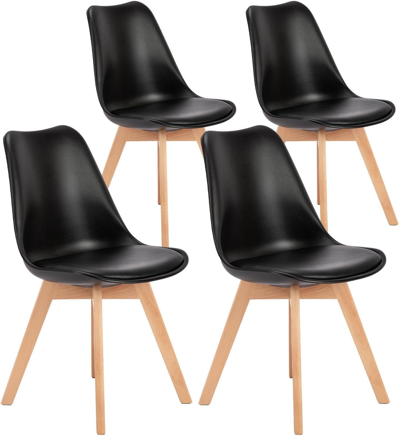HOMEFLA Dining Chairs Set of 4, Kitchen Mid-Century Modern Chairs