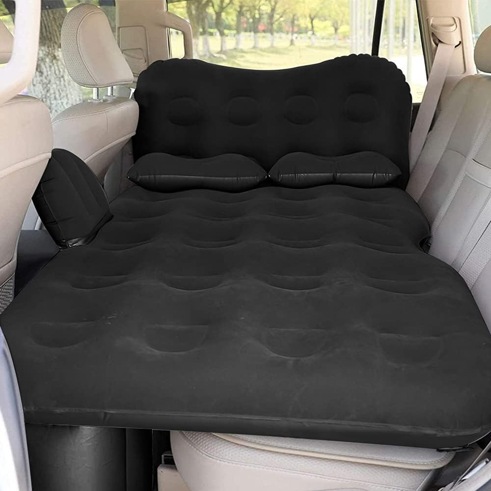 Inflatable Car Air Mattress Travel Bed – Thickened Car Camping Bed Sleeping Pad