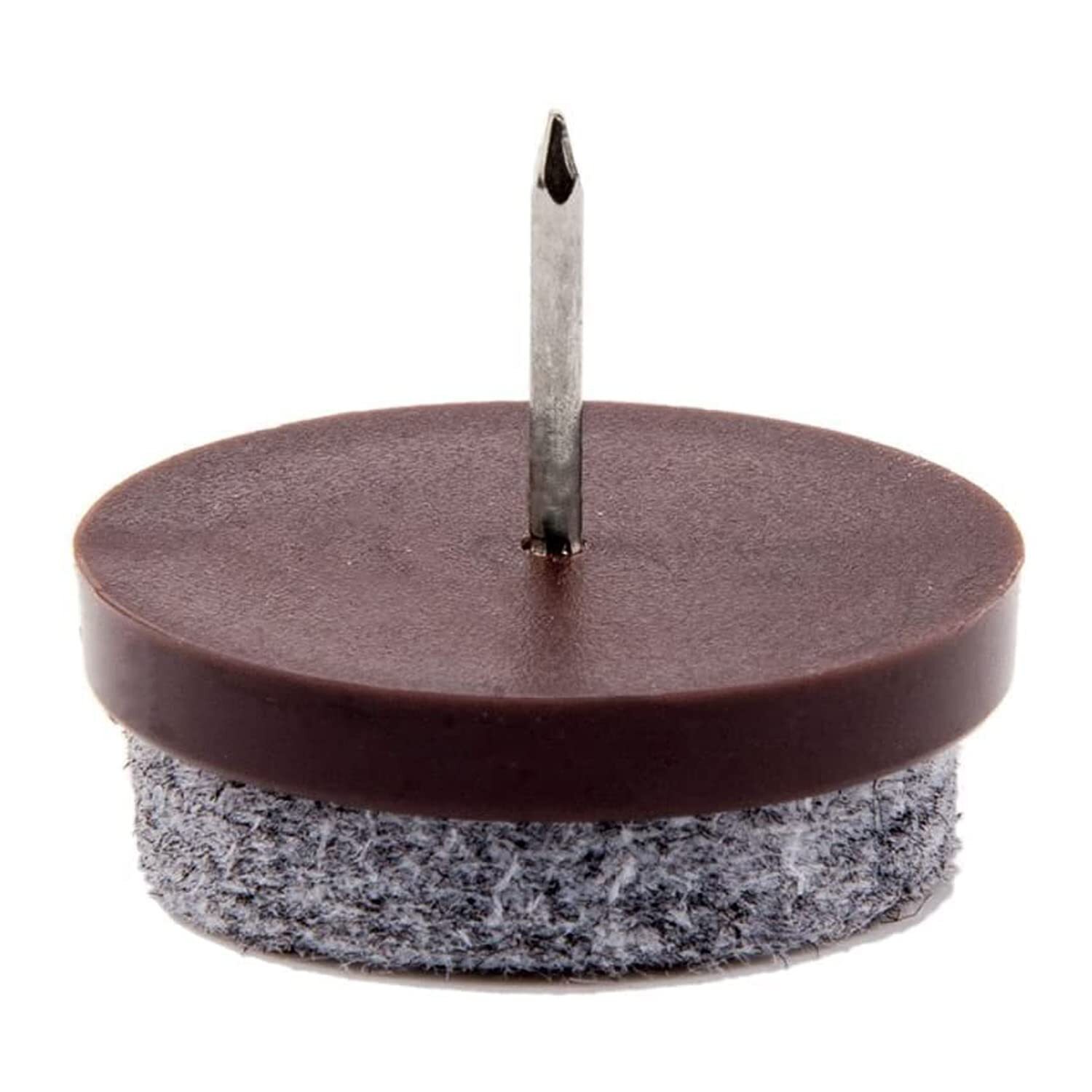 50pcs Round Heavy Duty Felt Furniture Pads Nail On Furniture Sliders Hardwood Fl