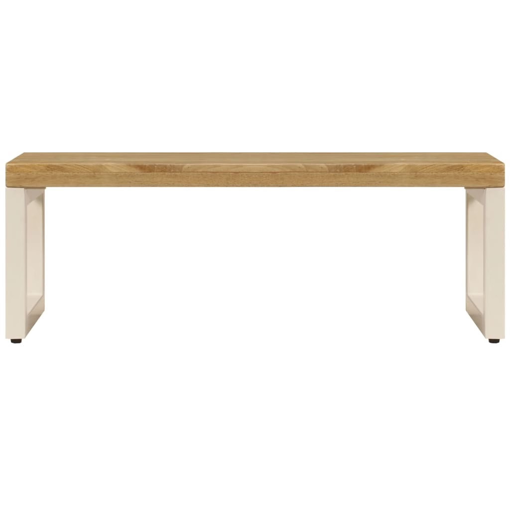 Coffee Table 39.4″x19.7″x13.8″ Solid Mango Wood and Steel