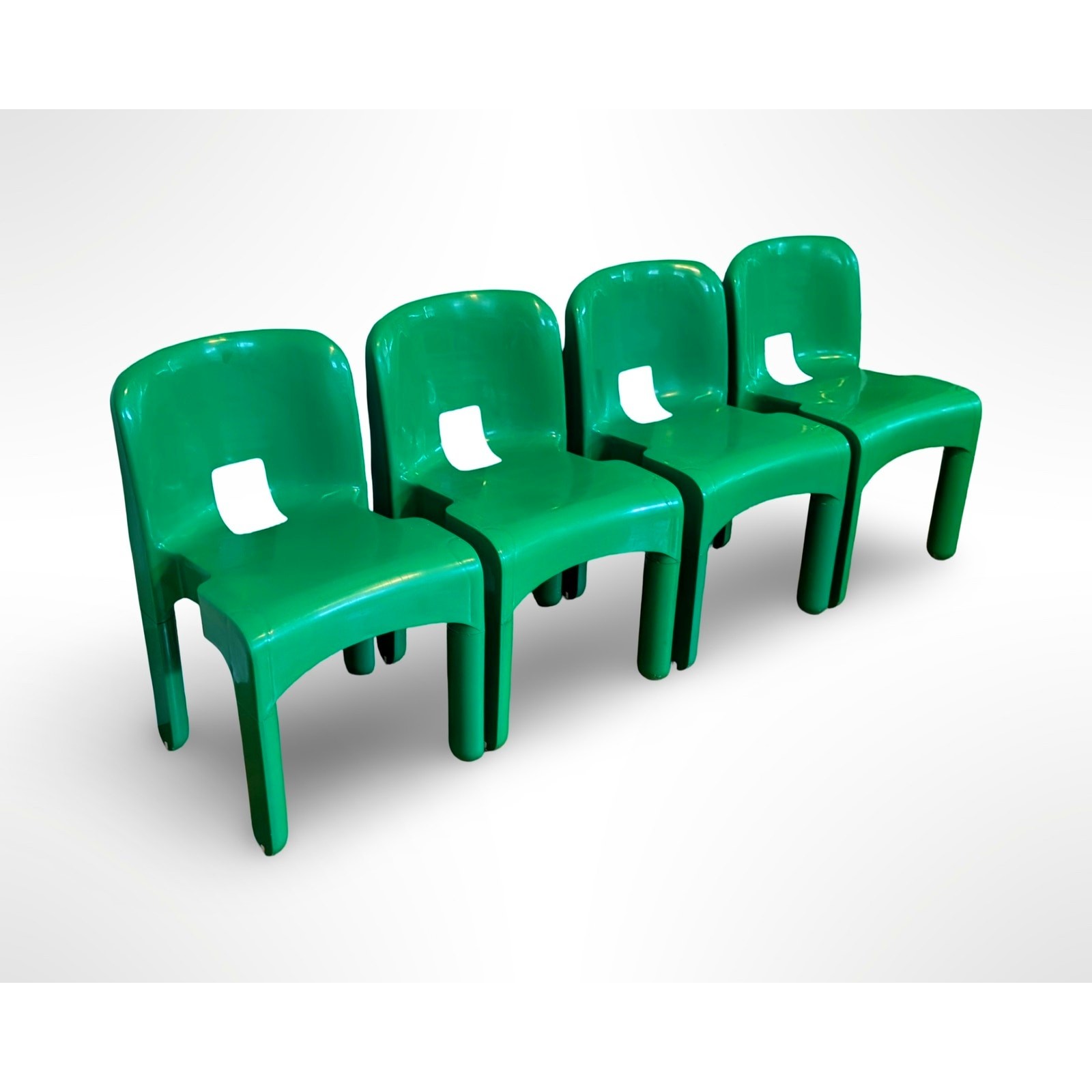 Set of 4 Joe Colombo Universale 4868 Chairs Kartell Mid Century Modern MCM