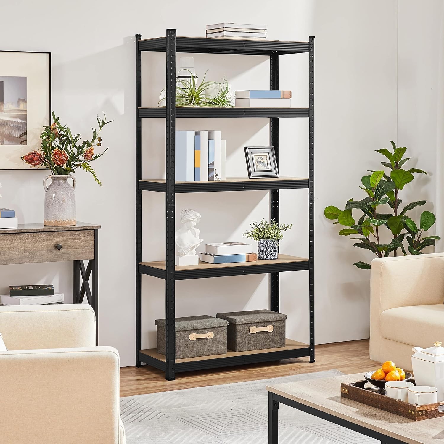 Shelf Garage Steel Metal Storage 5 Level Adjustab Organizer Furniture