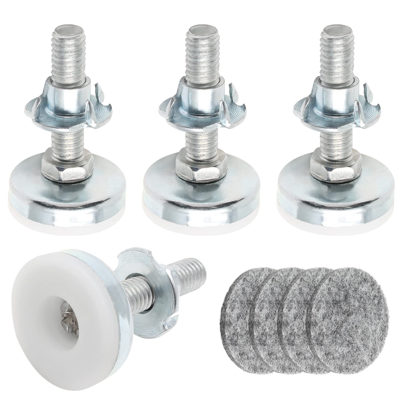 4 Pcs 3/8 inch-16 Thread Furniture Leveling Feet Heavy Duty, Adjustable Furni…