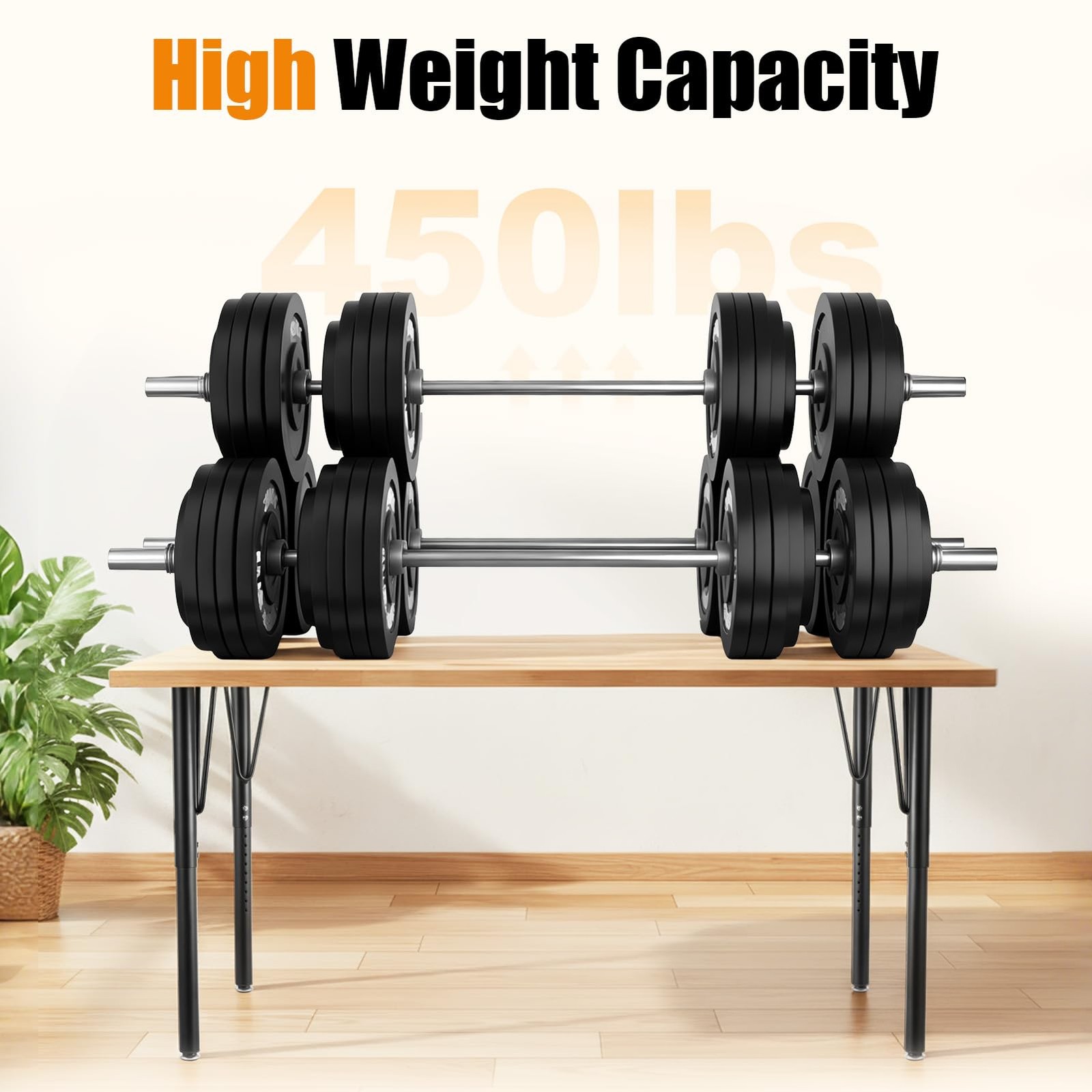 Adjustable Table Legs 18-30 inch (45-75cm), Metal Desk Legs Ø45/50 mm with Sc…