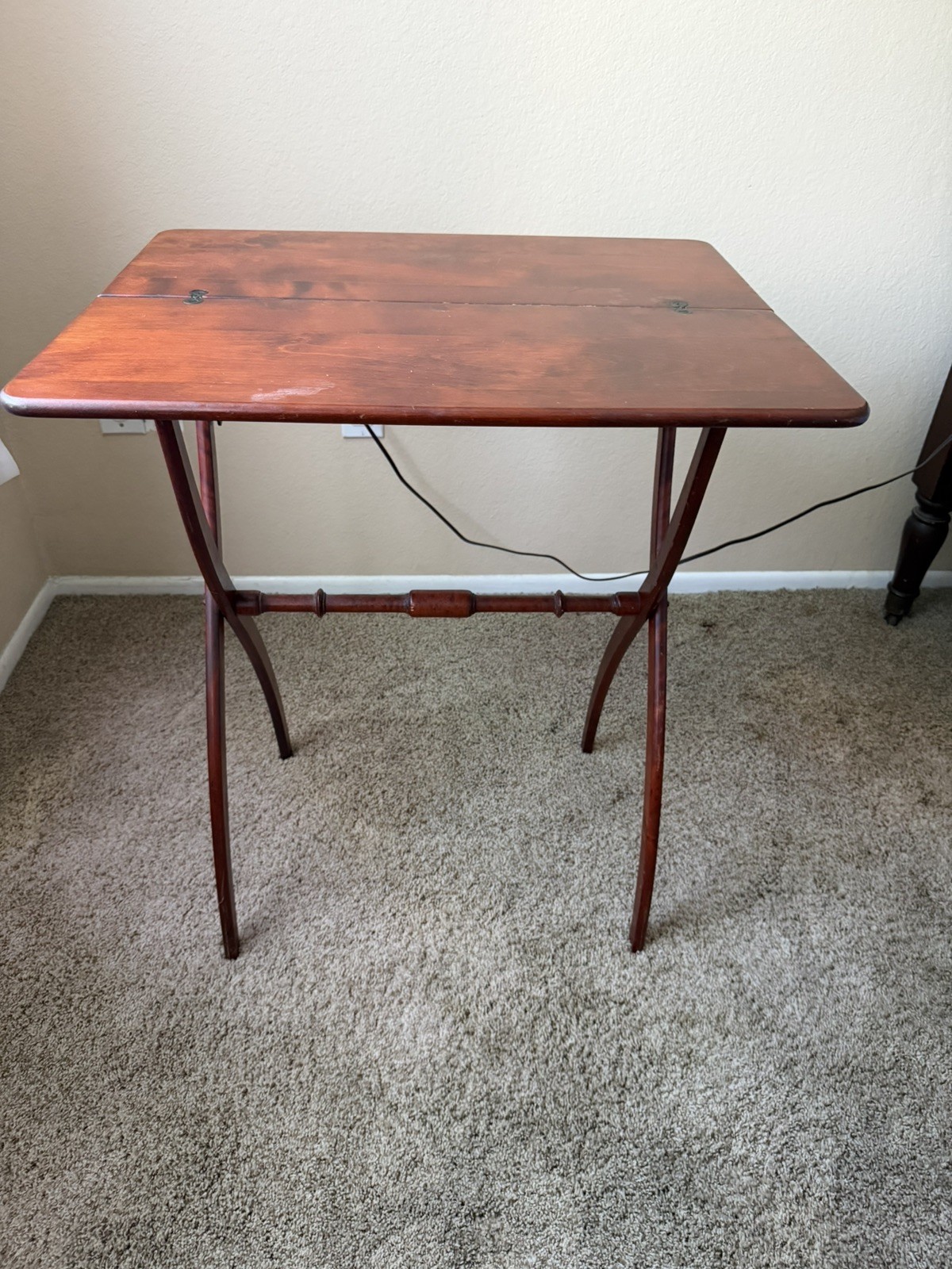 English Regency Style Folding Coaching Table in Mahogany Wood
