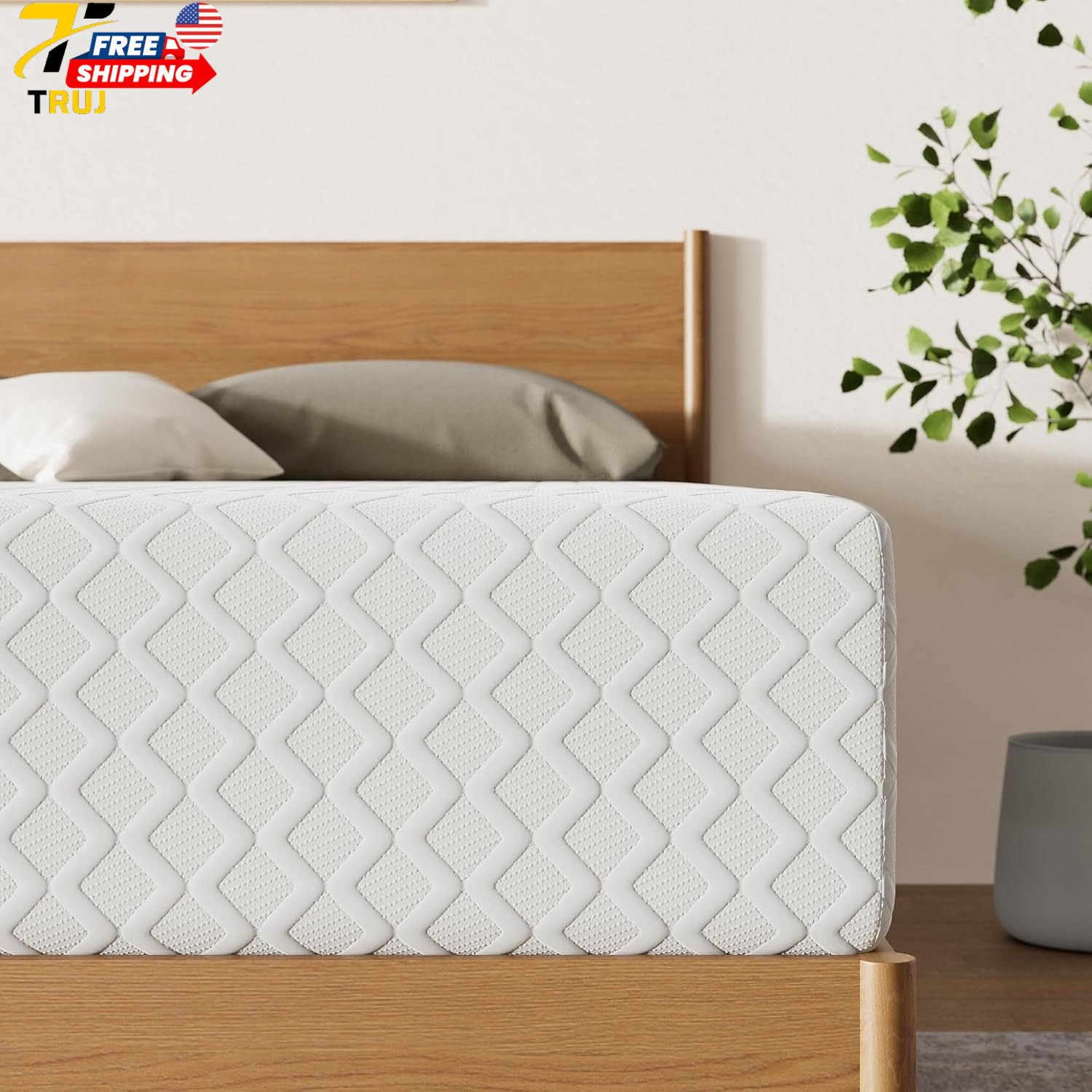 Chime Memory Foam 12″ King Mattress with Thick Memory and Support Foam for Press