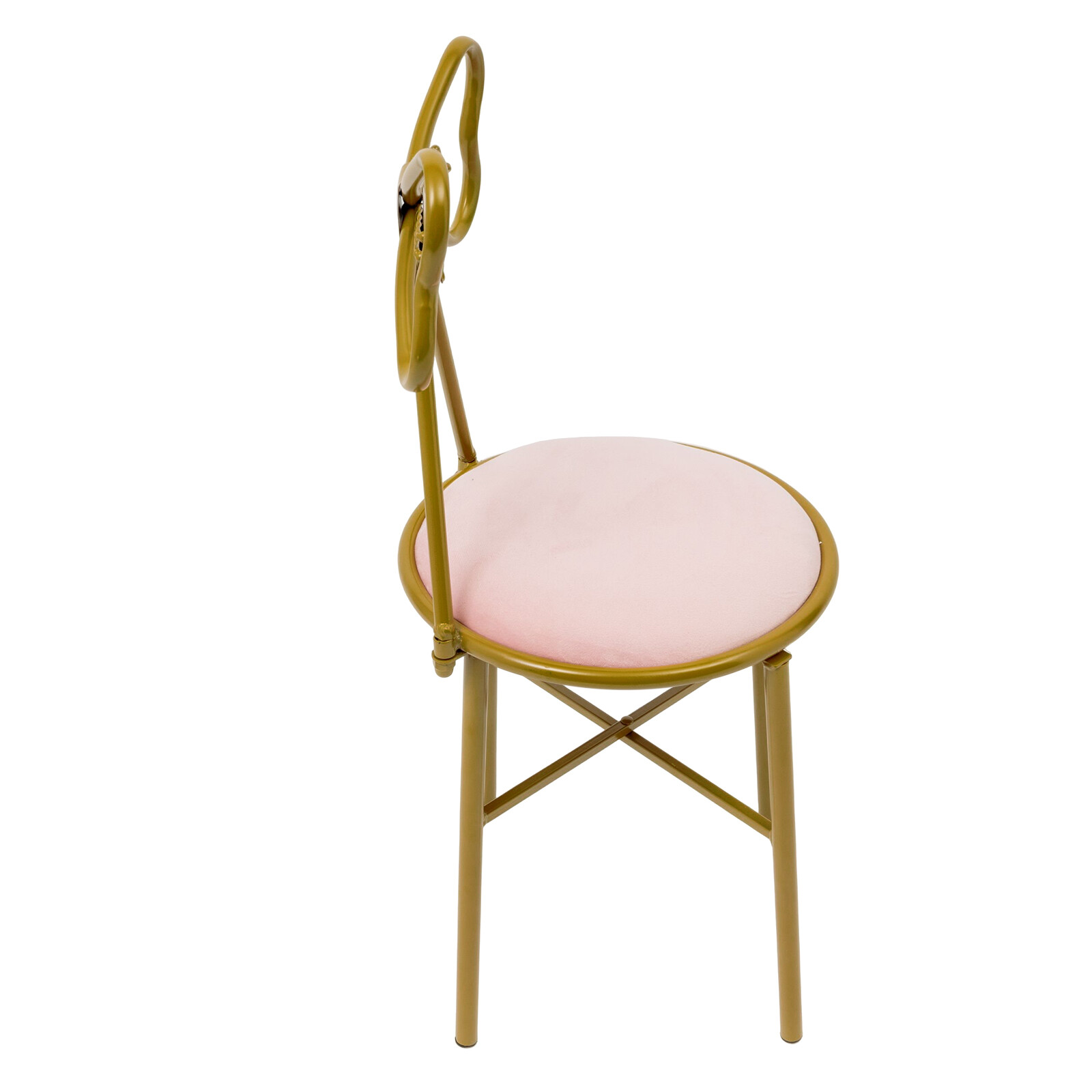Modern Simple Dressing Table Makeup Chair With Stool Pink Vanity Velvet Chair