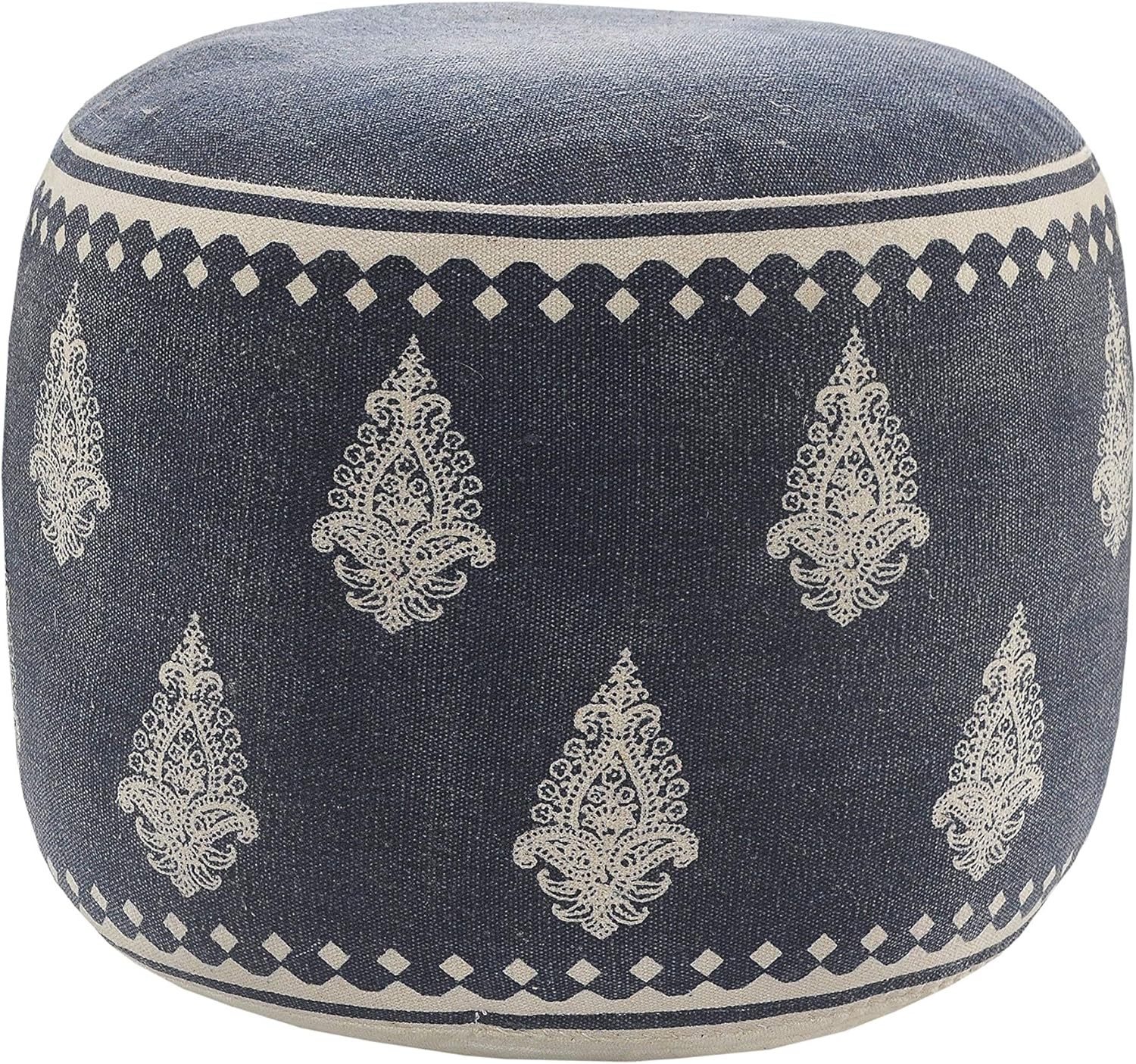 L. R. Resources Inc. LR Home Multicolor Floral Cotton Blend Ottoman Pouf Home