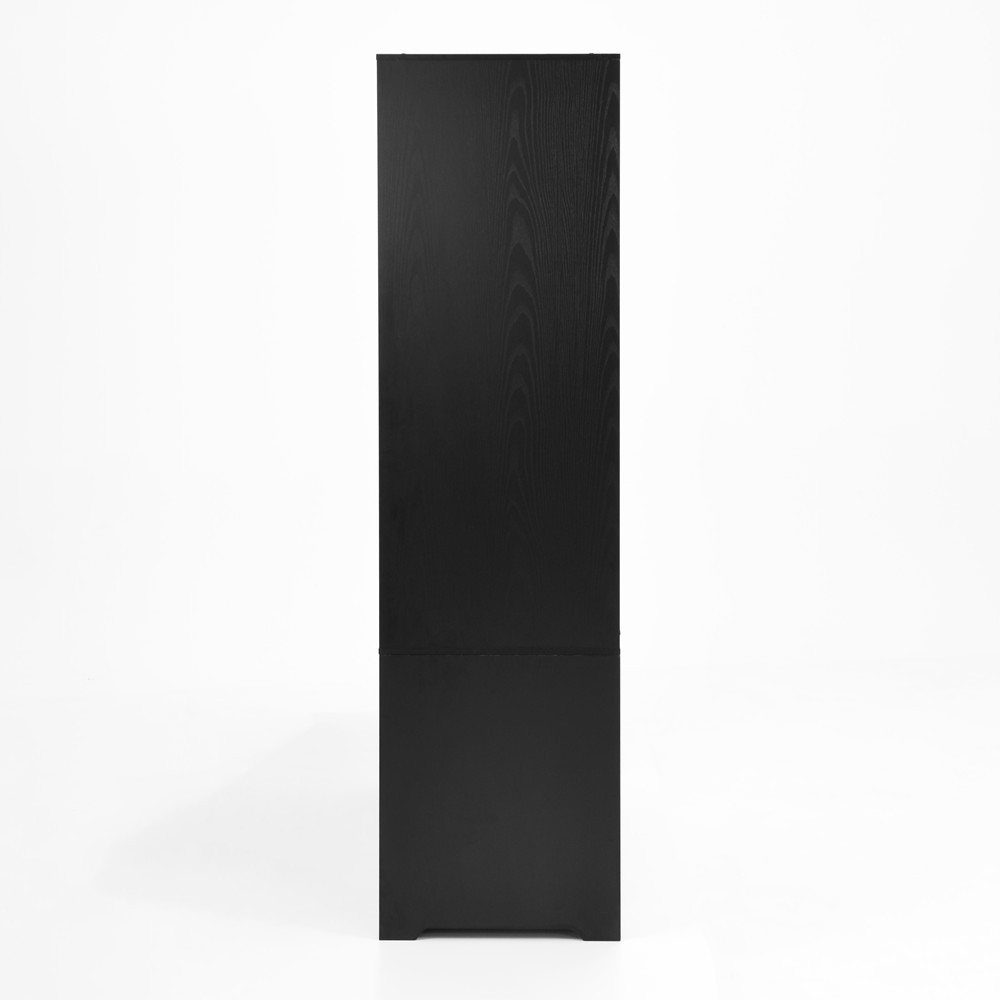 4 Doors Freestanding Wardrobe, Mirror Armoire Closet Storage Cabinet, 2 Drawers