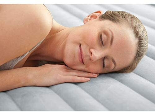 Intex Comfort Dura-Beam Plush Airbed Mattress with Built-In Pump – Twin Size