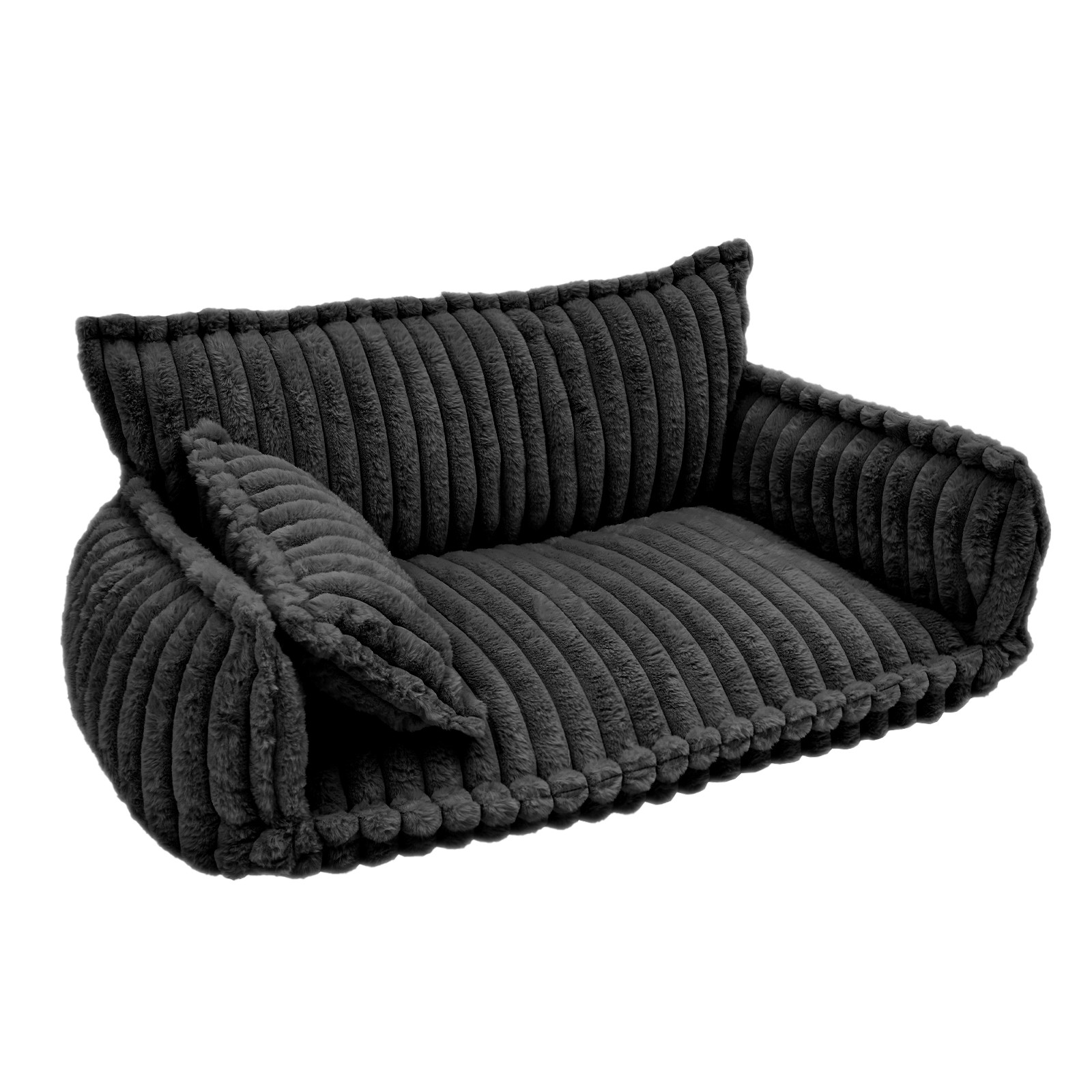 Pet Couch with Removable Washable Cover, Pet Couch Bed for Dog and Cat, Calming