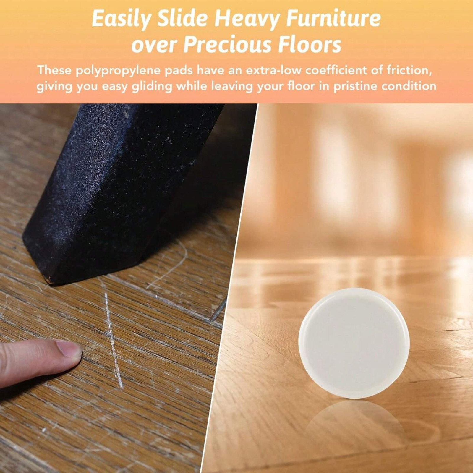 Heavy Duty Furniture Sliders for CARPET Hardwood Floors Pads Table Movers Glides