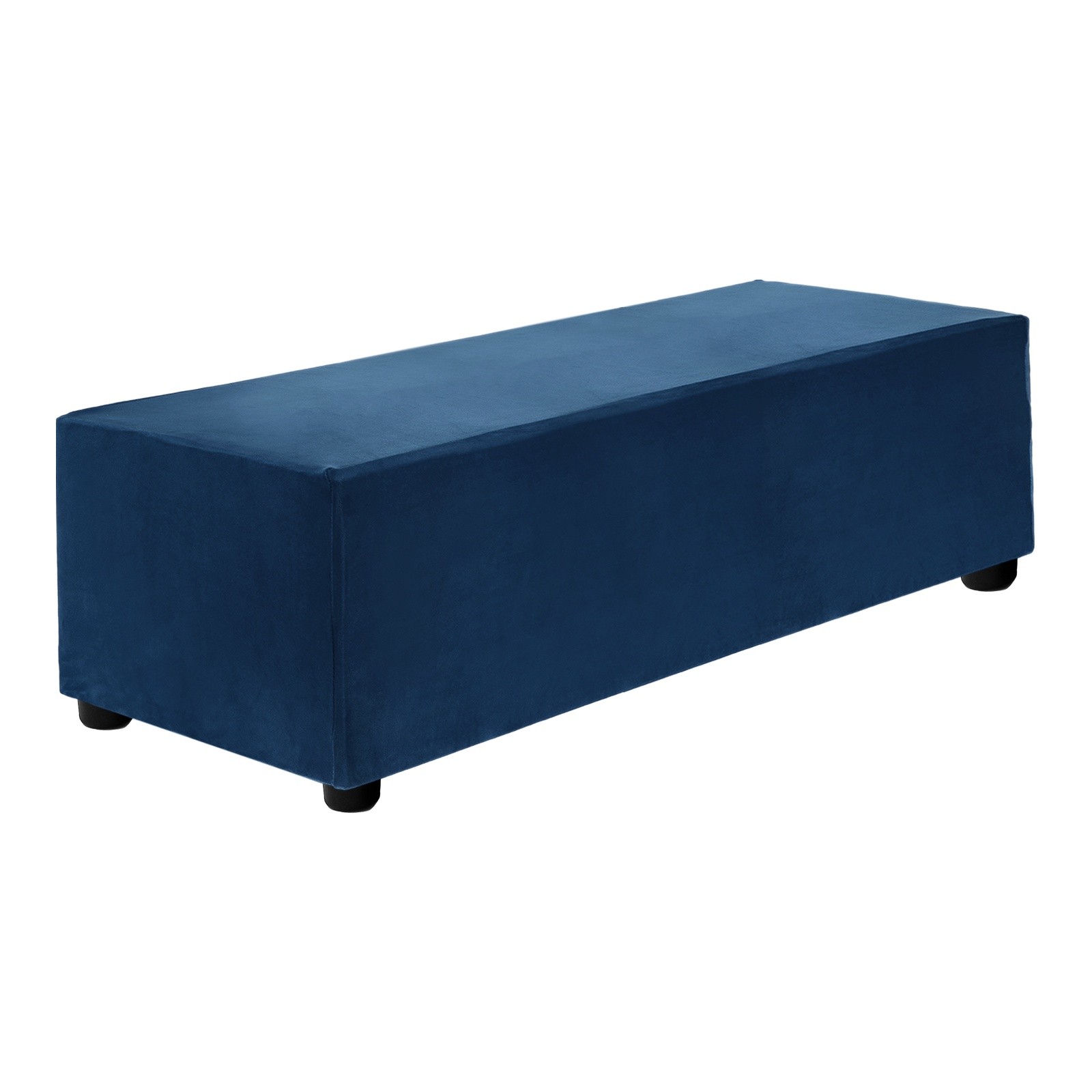 Stretch Foot Stool Cover Rectangular Fit Long 39.76″-50″, L-Large, Navy
