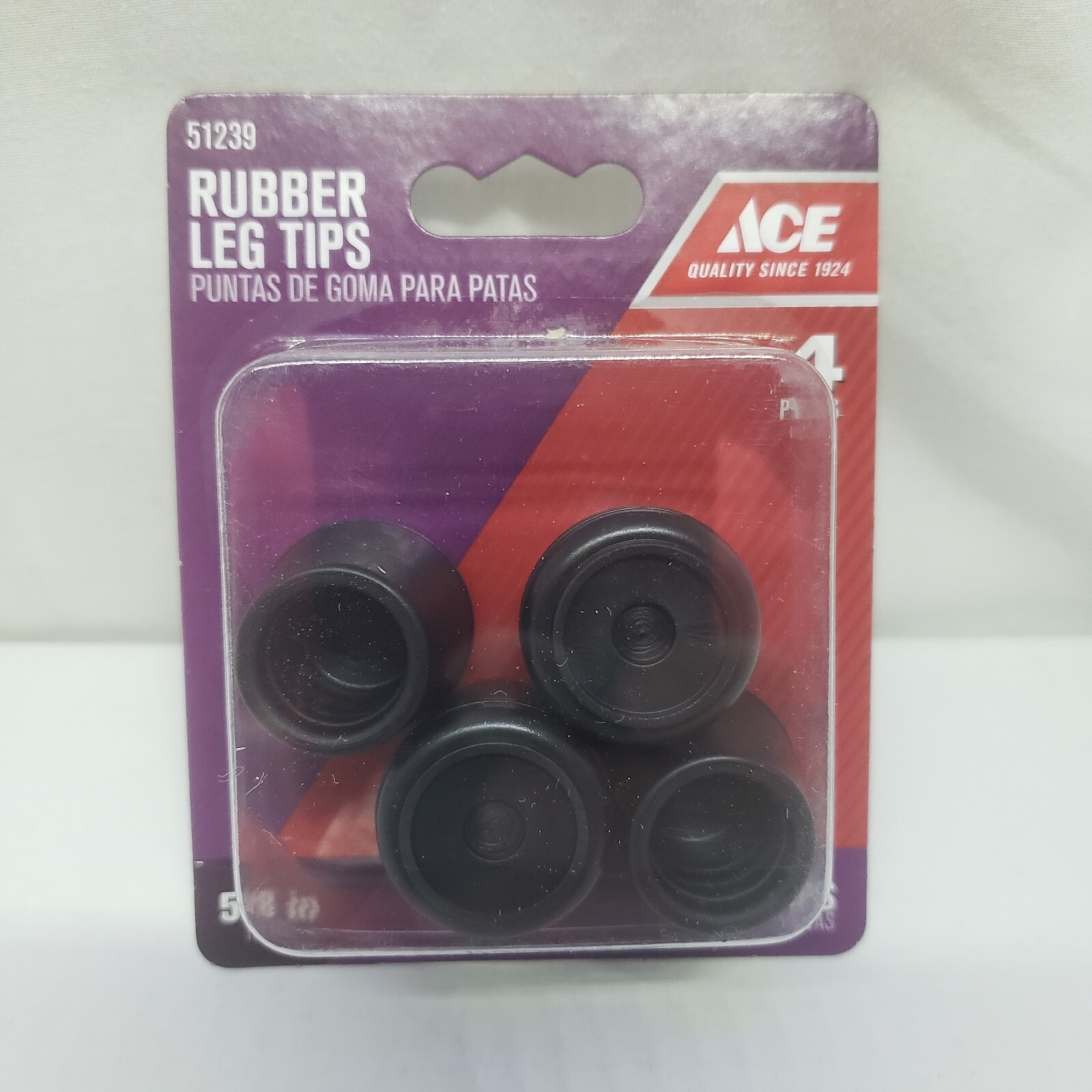 ACE Rubber Leg Tips Black 5/8″ 4 pcs. #51239 9125