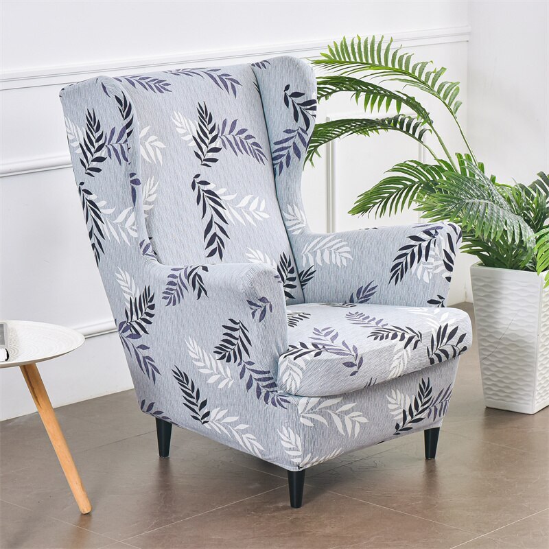 Elastic Wing Chair Cover Tropical Plant Armchair Covers Sofa Slipcover Protector