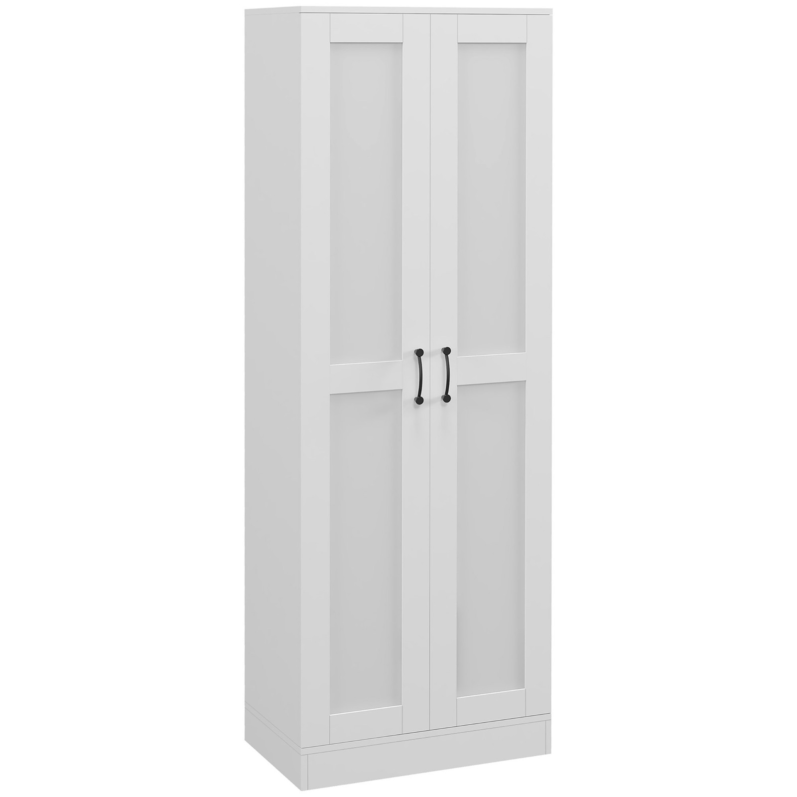 HOMCOM Storage Cabinet w/ Storage Shelves, Pantry Cupboard Cabinet, White