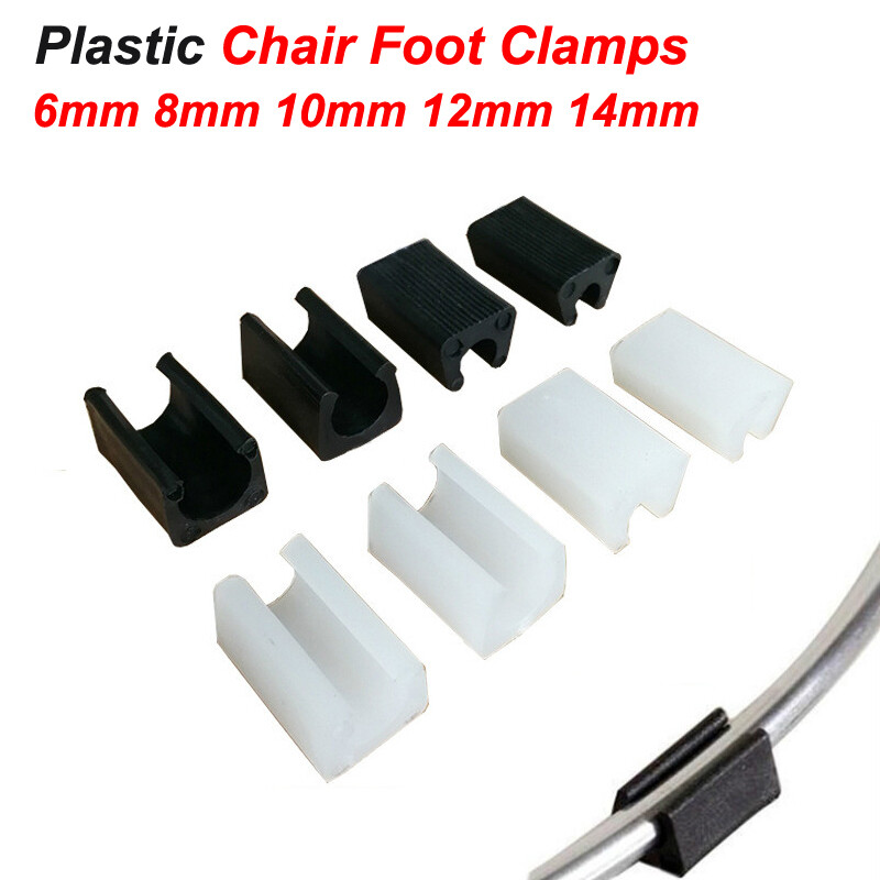 Plastic Chair Foot Clamps Protector Non-slip U Shaped Clip on Glides Tube Caps