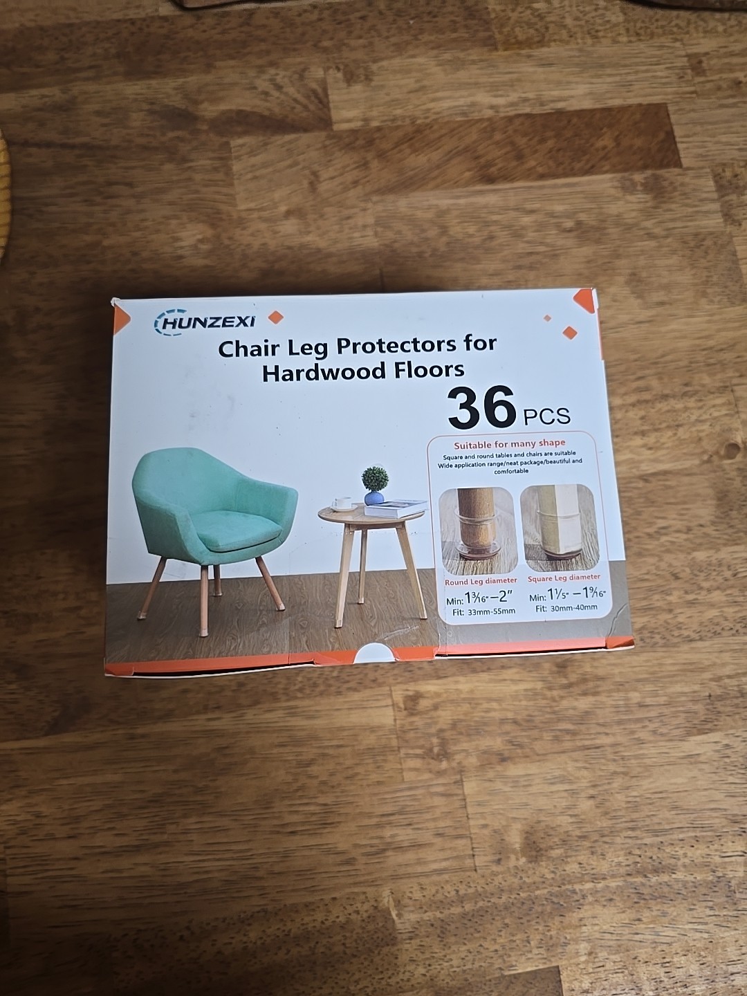 36 Pcs NUNZEXI Clear Silicone Chair Leg Protectors for Hardwood Floors, Furnit