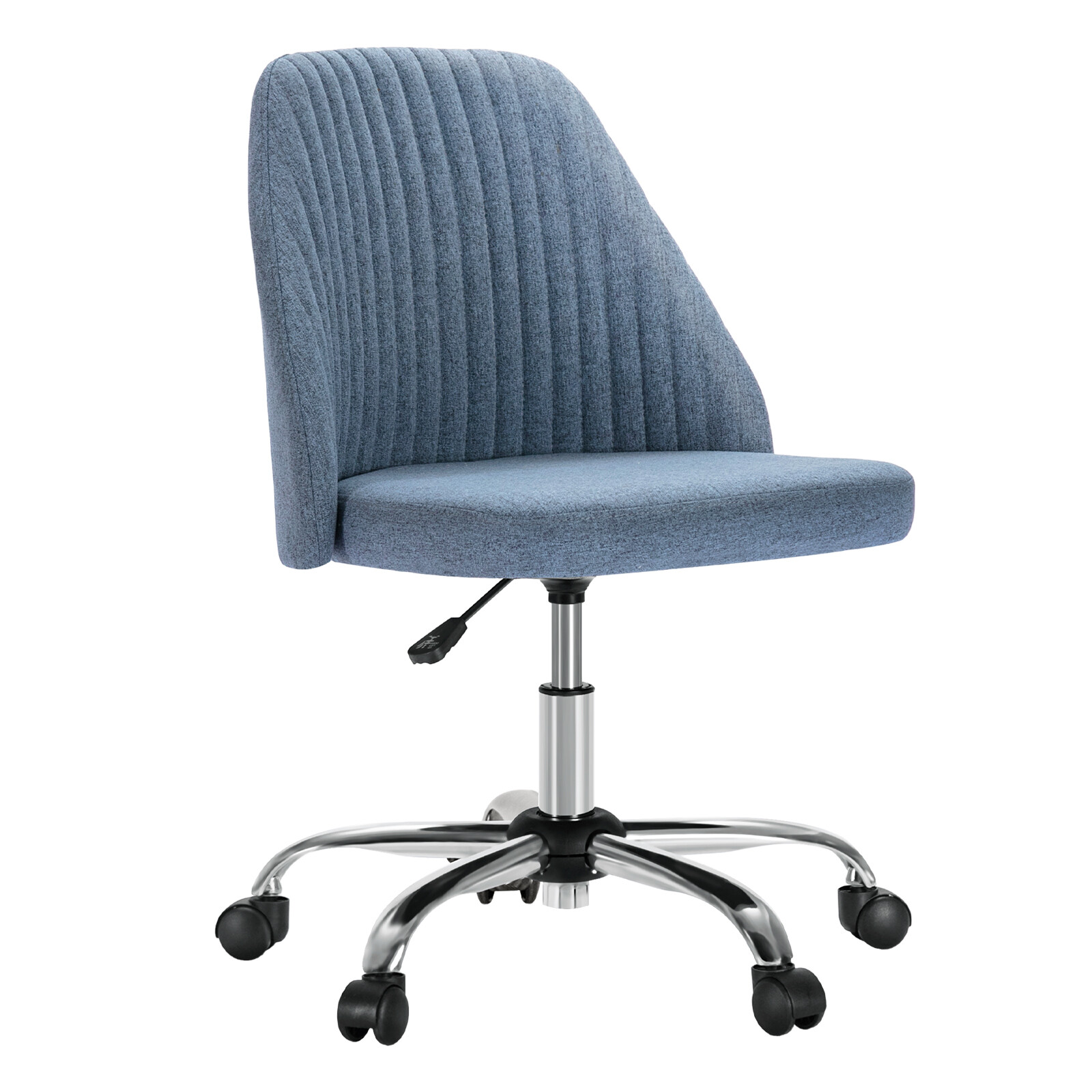 Office Chair Armless Chairs Cute Fabric Desk Adjustable Height Swivel Wheel