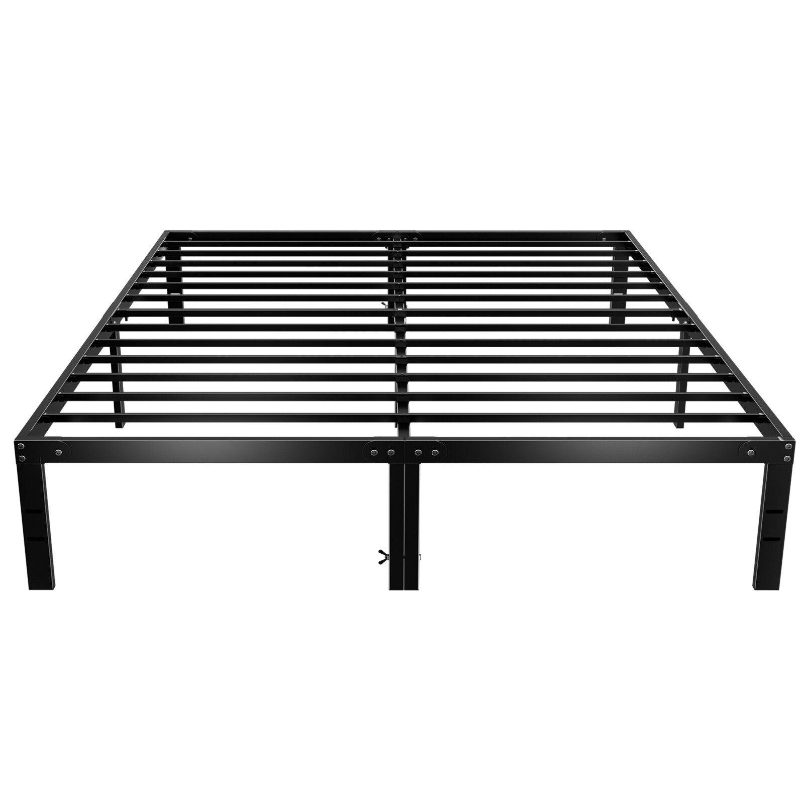 Metal Bed Frame Mattress Foundation Steel Slat Support Storage Space for Bedroom