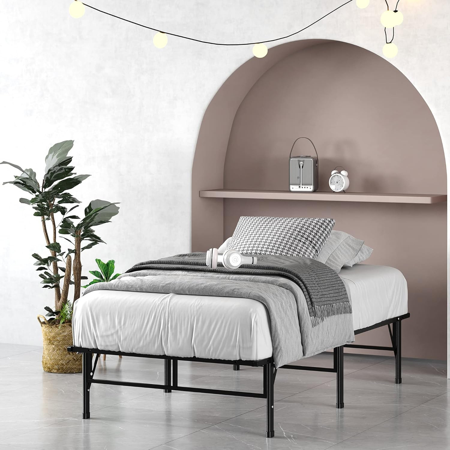 ZINUS Smartbase Compack Mattress Foundation, 14 Inch Metal Bed Frame, No Box Spr