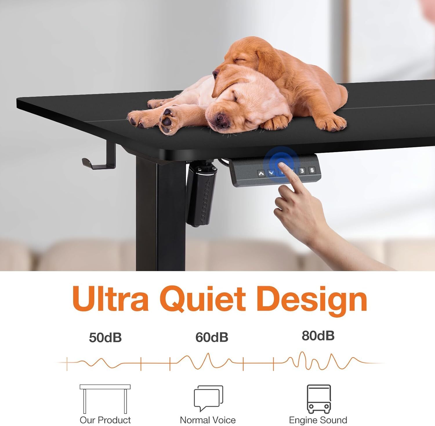 Height Adjustable Electric Standing Desk Home Office Computer Ergonomic Tables