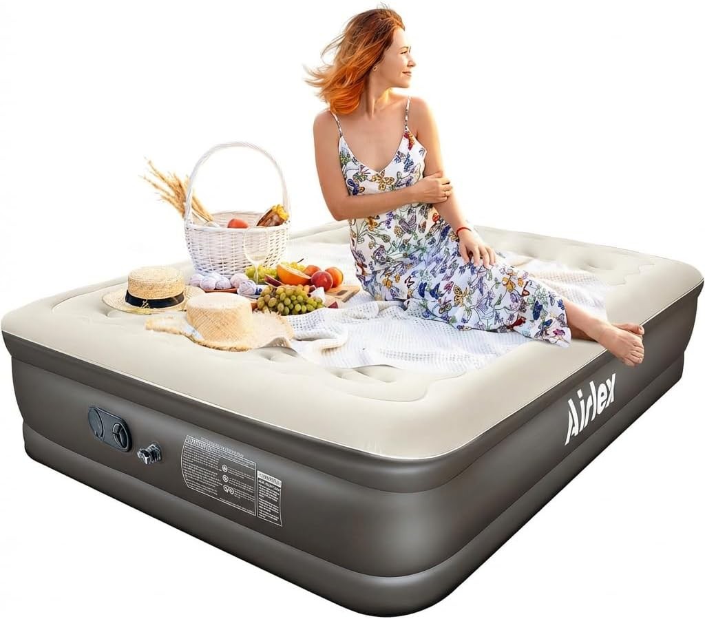 Air Mattress Queen Size Inflatable Camping Air Bed Inflating Mattress Blow Up