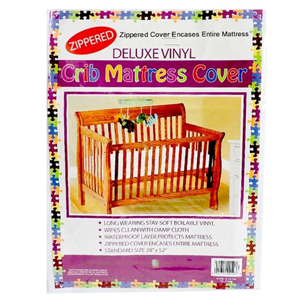 Deluxe Vinyl Zippered Crib Mattress Cover Full Encasement 28″ x 52″ Standard …