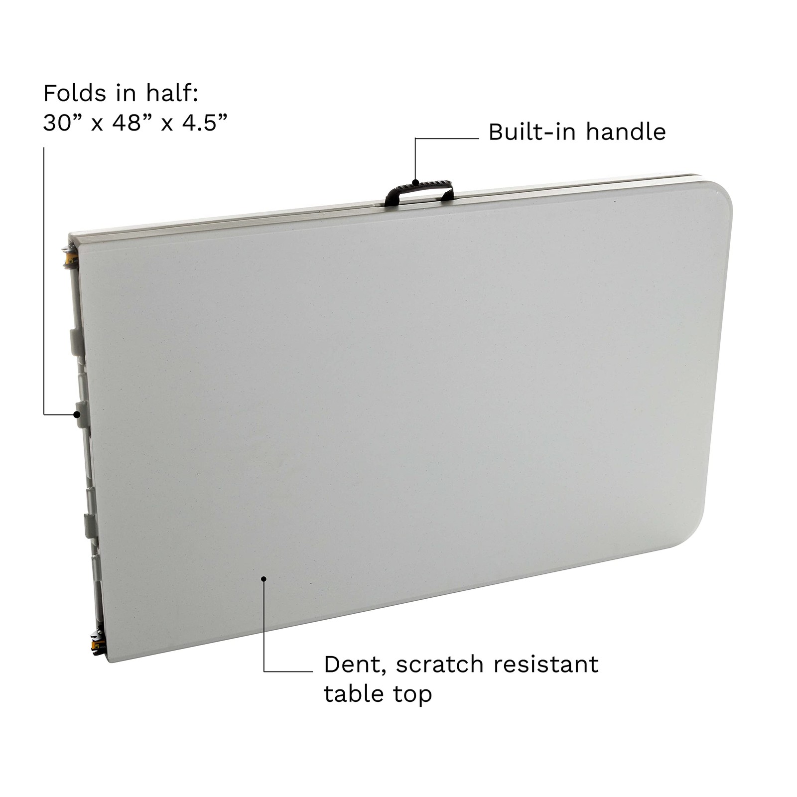 IndestrucTable Too CenterFolding Table, 1200 Series, 30″ W x 96″ L x 29″ H, P…