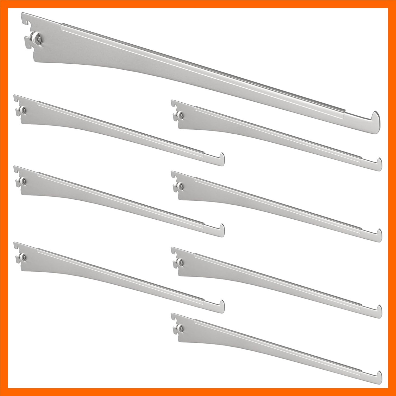8 Pcs Tap-in Shelf Brackets, 12 Inches Adjustable Shelf Track Brackets for Si…