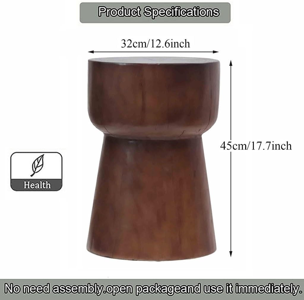 Rustic Solid Wood Hourglass Coffee Table – Versatile Accent Table for Home & Gar