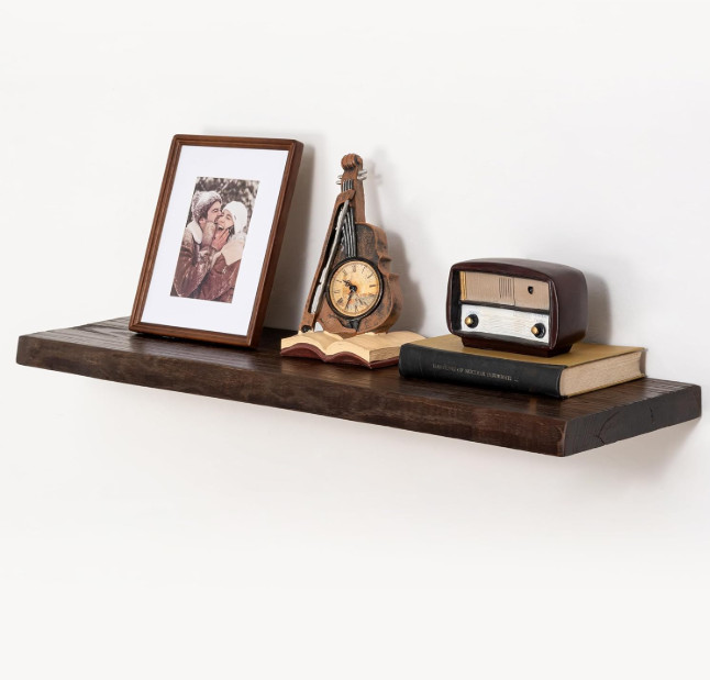 Farmhouse Floating Shelves Natural Rustic Wood Wall Shelf Premium Pine Wood