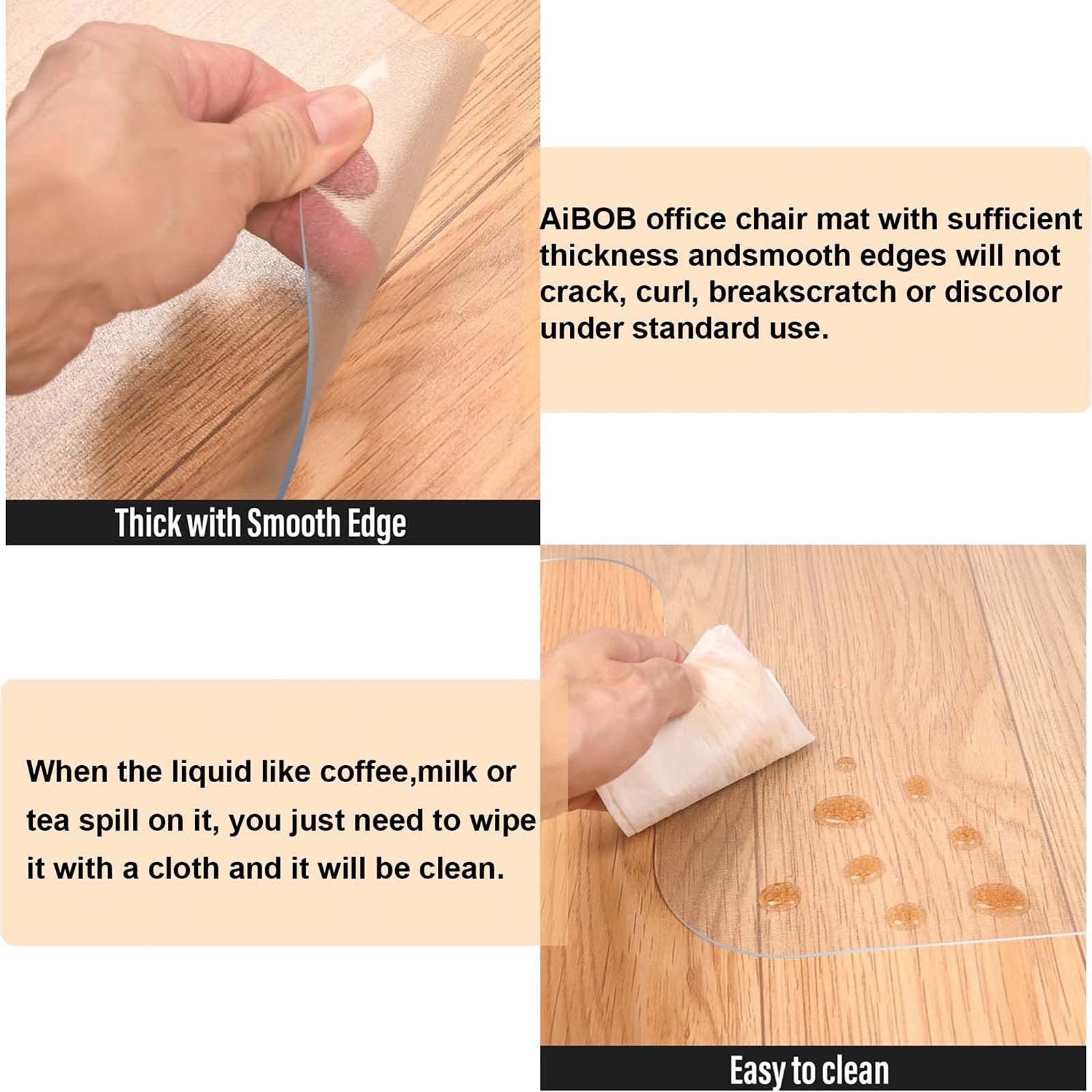 Aibob Office Chair Mat For Hardwood Floor 45 X 53 Inches Hard Floor Chair Mats