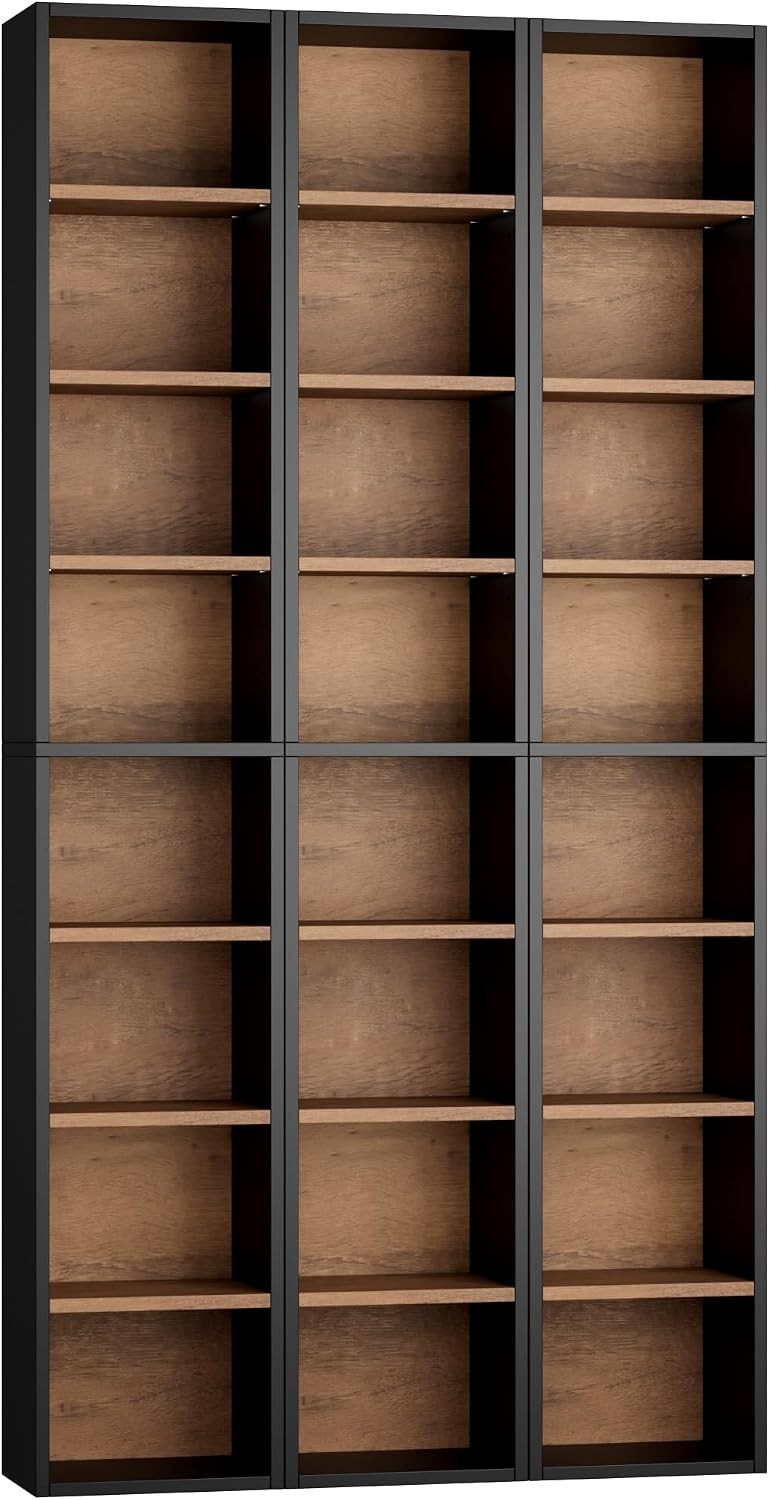 8-Tier Media Tower Rack 11.6 X 9.3 X 71 Inches CD DVD Slim Storage Cabinet