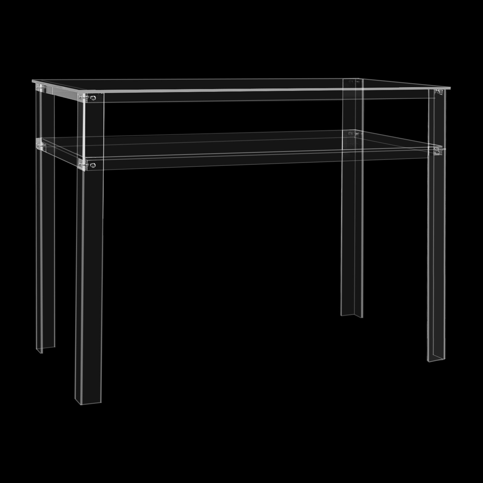 2 Tiers19.69*39.37*29.53in Acrylic Clear Desk Desk Laptop Study Table Modern