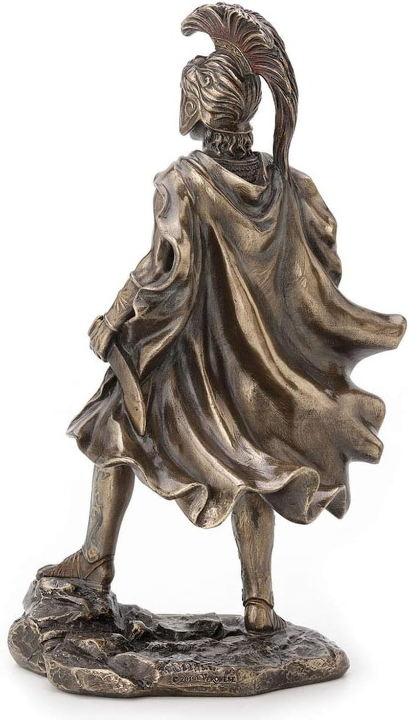 9.75 Inch Alexander the Great Greek Roman Warrior Historical Antique Bronze Fini