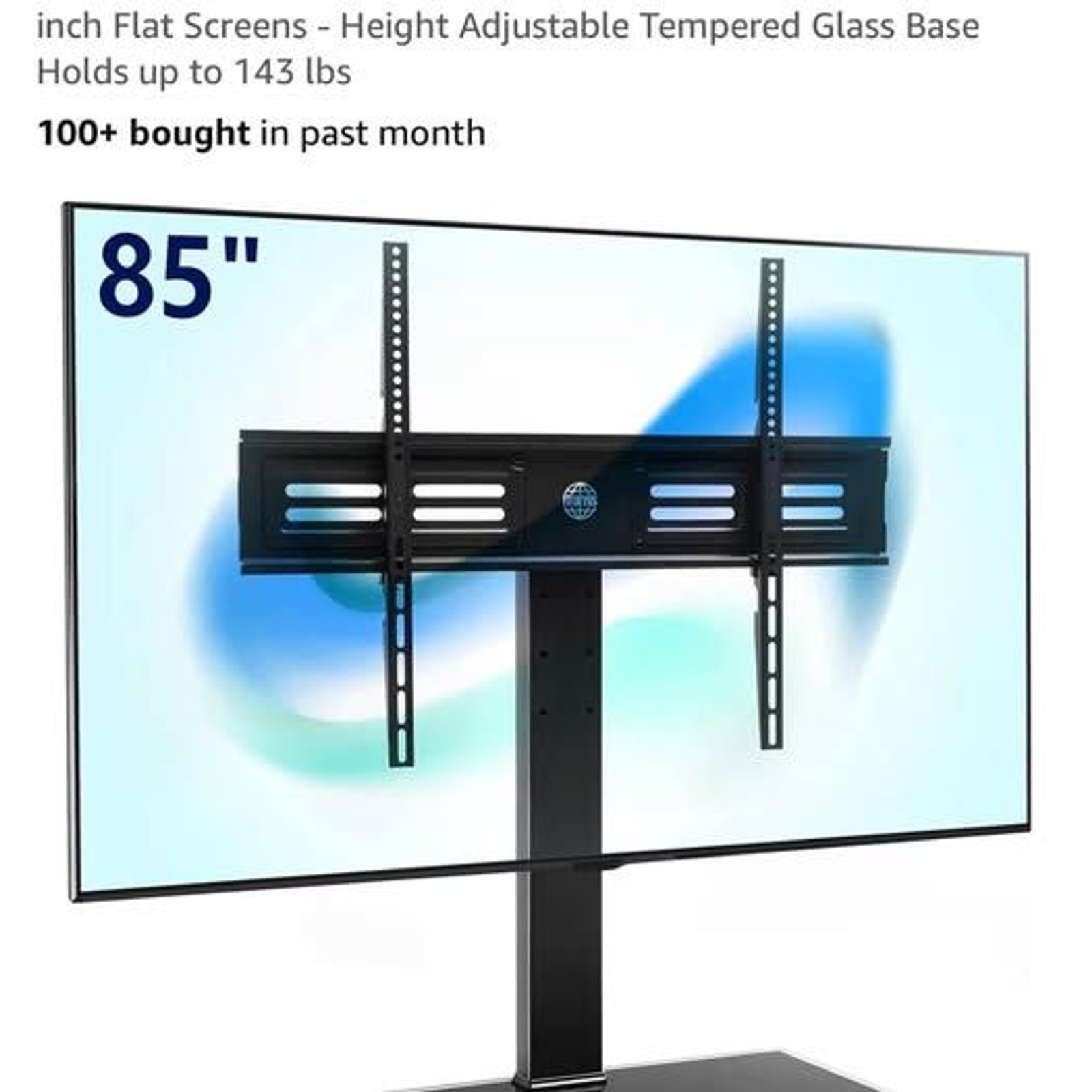 FITUEYES 85” TV stand heavy duty up to 143 lbs